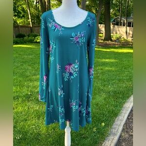 2/$10 Mudd Long sleeve, super soft swing dress, Large